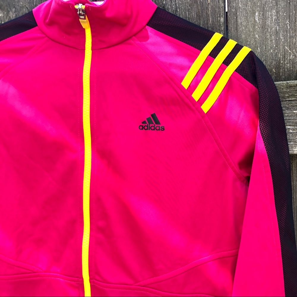 Pink Adidas Zip Front Track Jacket Small - Picture 2 of 8